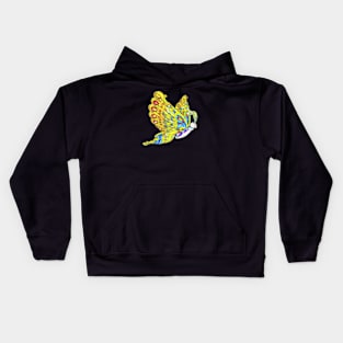 Bright Butterfly in abstract style Kids Hoodie